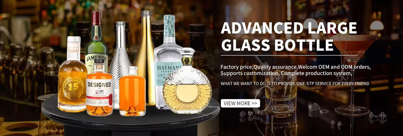 Bouteille en verre de cognac